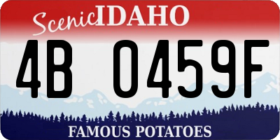 ID license plate 4B0459F