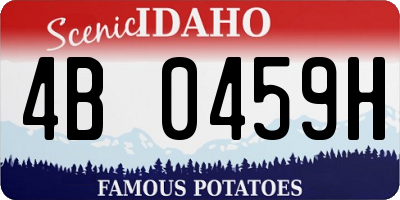 ID license plate 4B0459H