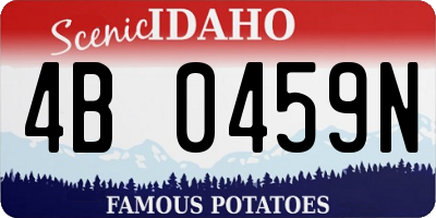 ID license plate 4B0459N