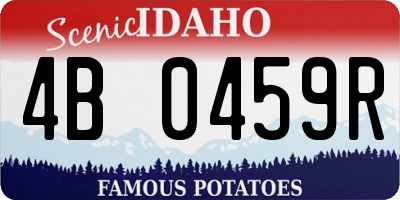 ID license plate 4B0459R