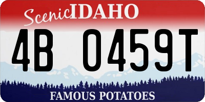 ID license plate 4B0459T