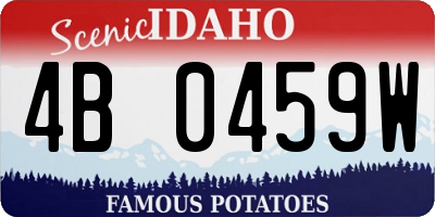 ID license plate 4B0459W