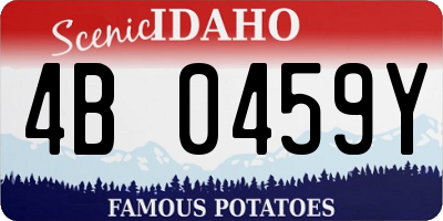 ID license plate 4B0459Y