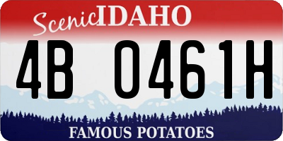 ID license plate 4B0461H