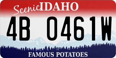 ID license plate 4B0461W