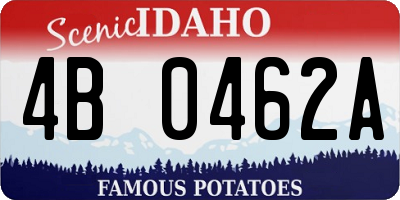 ID license plate 4B0462A