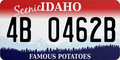 ID license plate 4B0462B