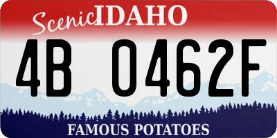 ID license plate 4B0462F