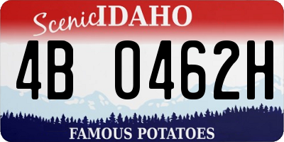 ID license plate 4B0462H