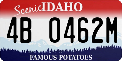 ID license plate 4B0462M