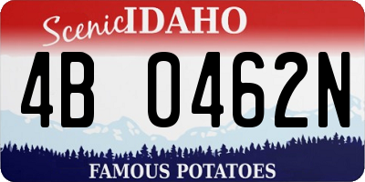 ID license plate 4B0462N