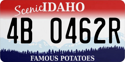 ID license plate 4B0462R