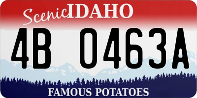 ID license plate 4B0463A