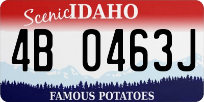 ID license plate 4B0463J