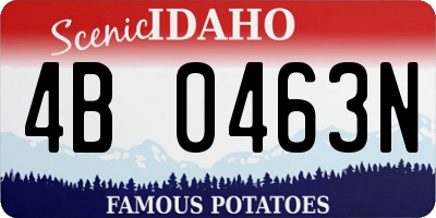 ID license plate 4B0463N