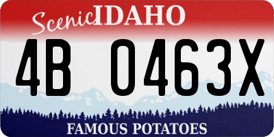 ID license plate 4B0463X