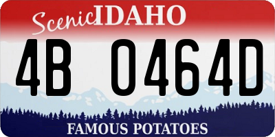 ID license plate 4B0464D