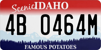 ID license plate 4B0464M