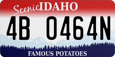 ID license plate 4B0464N