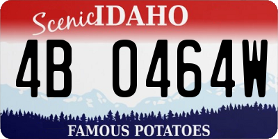 ID license plate 4B0464W