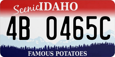 ID license plate 4B0465C