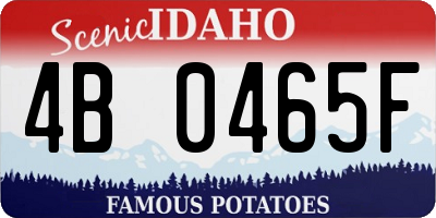 ID license plate 4B0465F