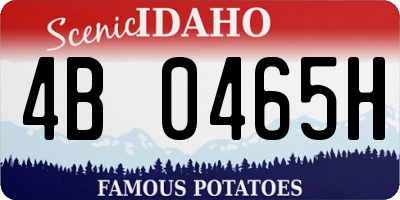 ID license plate 4B0465H