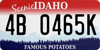 ID license plate 4B0465K