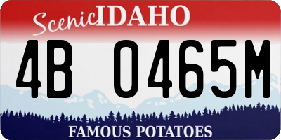 ID license plate 4B0465M
