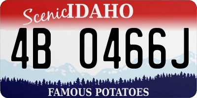 ID license plate 4B0466J