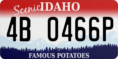 ID license plate 4B0466P