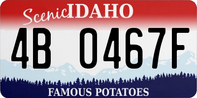ID license plate 4B0467F