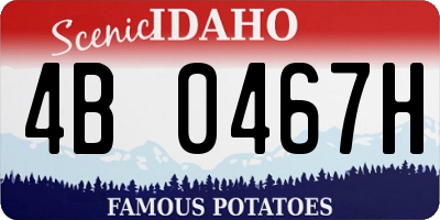 ID license plate 4B0467H