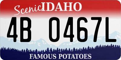 ID license plate 4B0467L