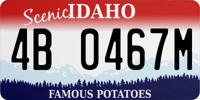 ID license plate 4B0467M