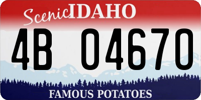 ID license plate 4B0467O