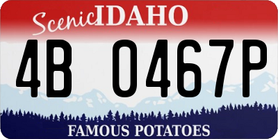 ID license plate 4B0467P