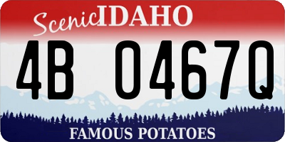 ID license plate 4B0467Q