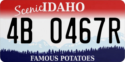 ID license plate 4B0467R