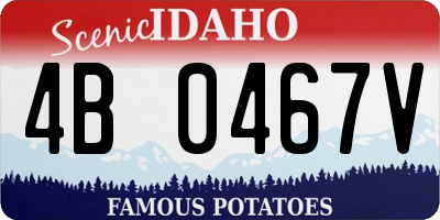 ID license plate 4B0467V