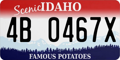 ID license plate 4B0467X