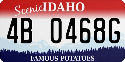 ID license plate 4B0468G