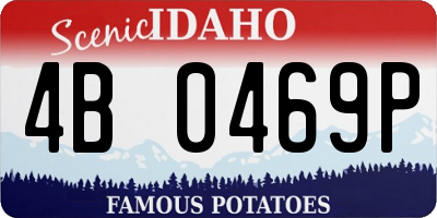 ID license plate 4B0469P