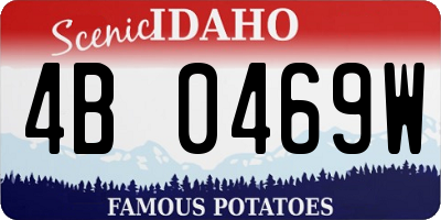 ID license plate 4B0469W