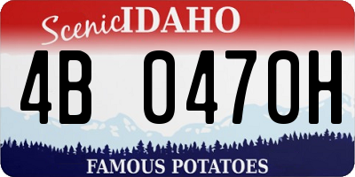 ID license plate 4B0470H