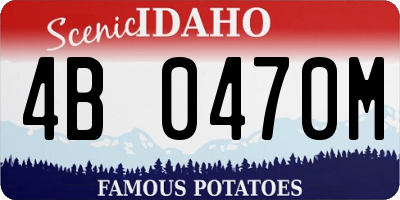 ID license plate 4B0470M