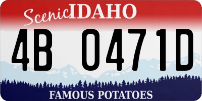 ID license plate 4B0471D