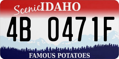 ID license plate 4B0471F