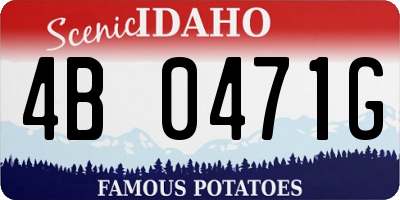 ID license plate 4B0471G