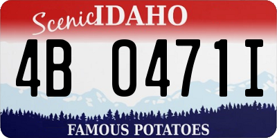 ID license plate 4B0471I